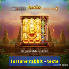 fortune rabbit - teste