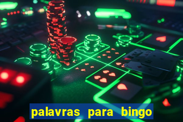 palavras para bingo de cha de lingerie